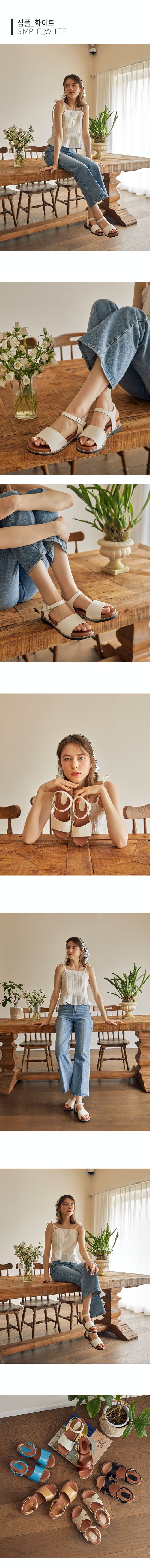 韓國 PINKELEPHANT - 光澤皮革交叉帶厚底涼鞋(4.5cm)-白