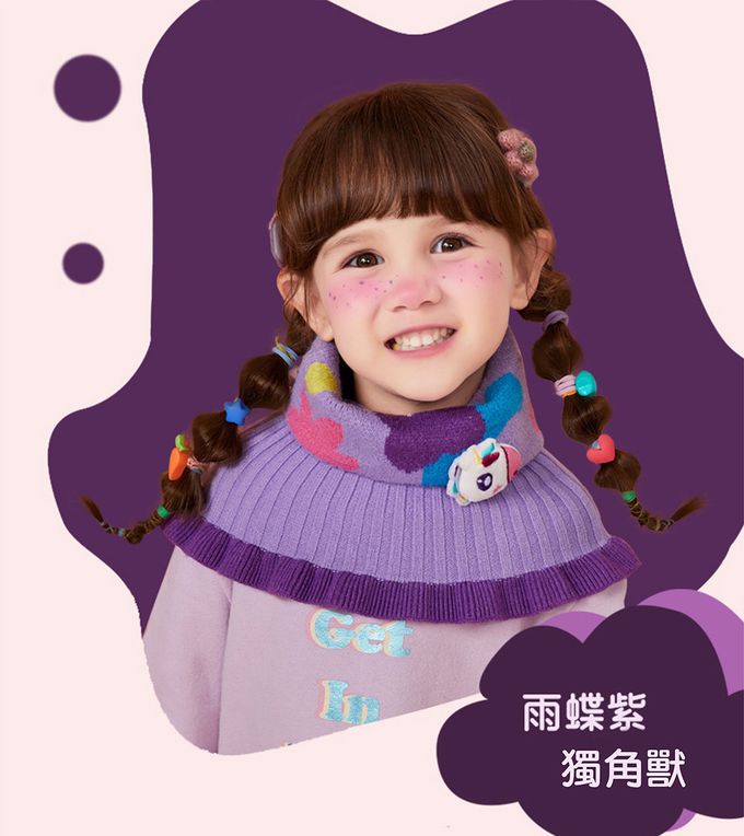 韓國lemonkid - 卡通針織圍脖 (咖啡小熊)