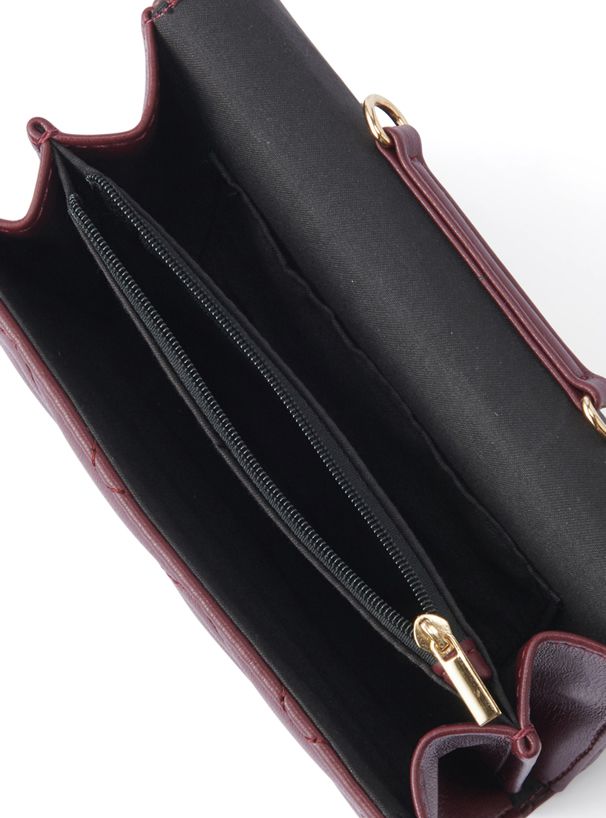 日本 GRL - 絎縫時尚金屬鏈側背小包-淺米 (F)