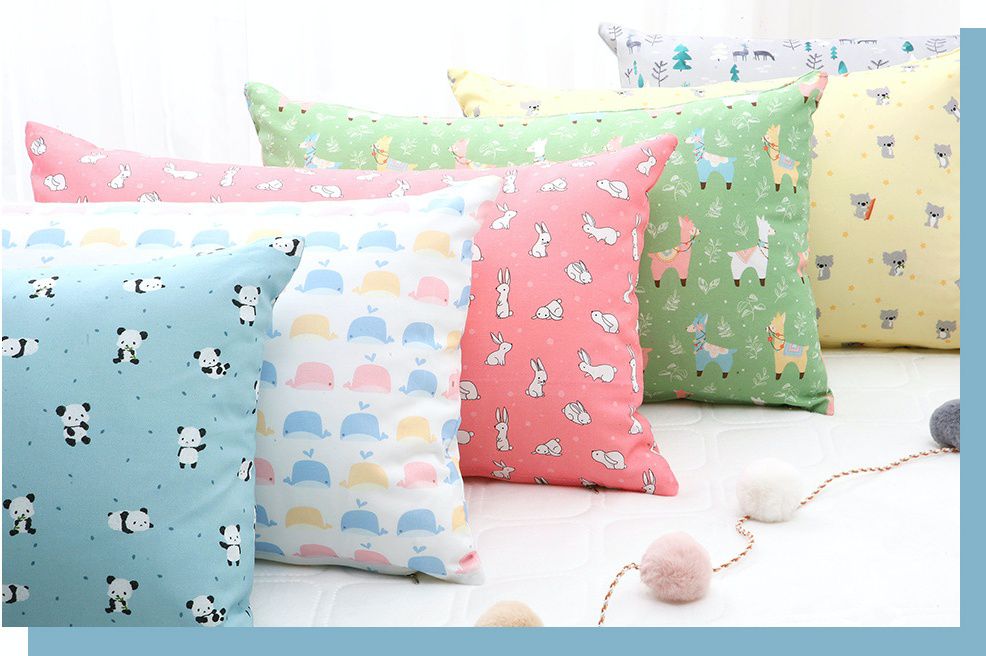 韓國 Coney Island - 雙面材質抗菌防蟎水洗枕頭-羊駝好朋友 (50X30cm)-枕套*1 + 枕芯*1