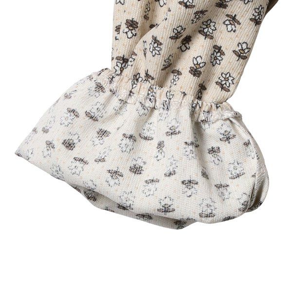 日本西松屋 - 文藝少女歐風長袖洋裝-小碎花-米杏