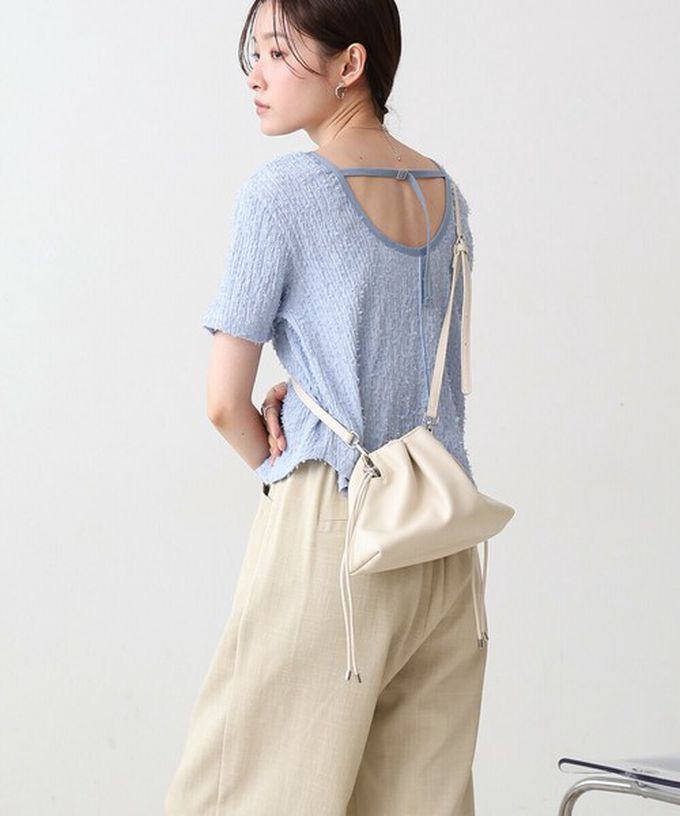 日本 Bab - 輕巧抽繩可愛感側背小包-黑