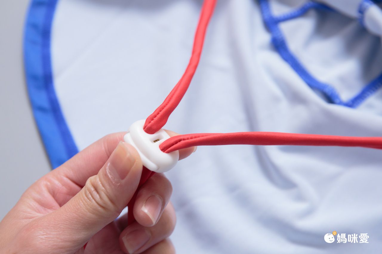 男寶長袖泳裝套裝(附帽子)-快樂恐龍-紅+白+藍