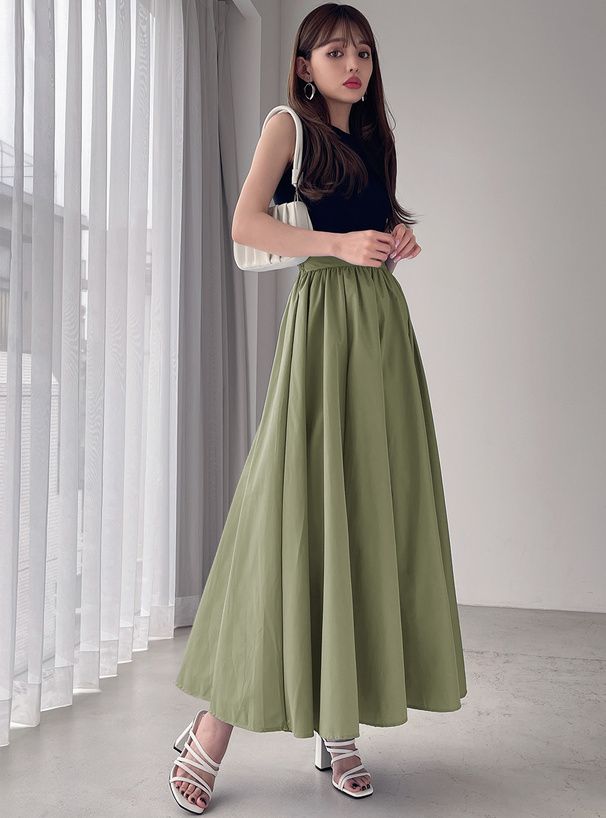 日本 GRL - 熱銷定番 百搭透氣修身長裙-經典黑