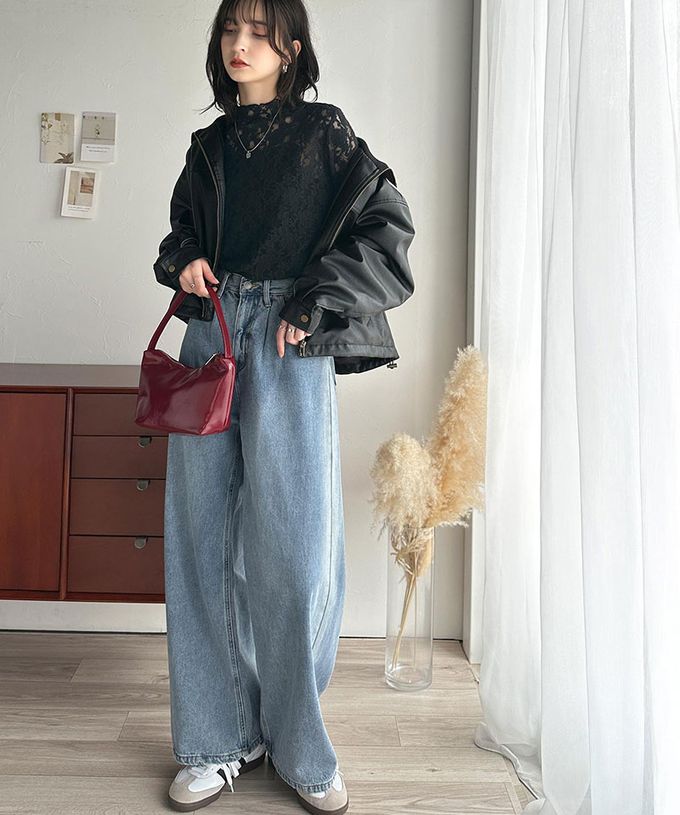 日本 Classical Elf - 夢幻透膚蕾絲小立領長袖上衣(無內裏)-白