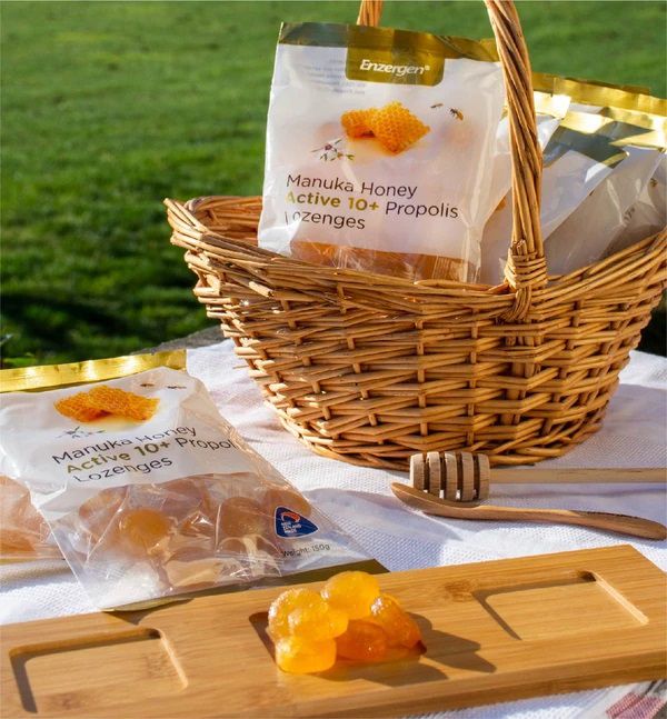 [紐西蘭] Enzergen® - 麥蘆卡蜂蜜蜂膠潤喉糖-效期到2023.8.19-150g