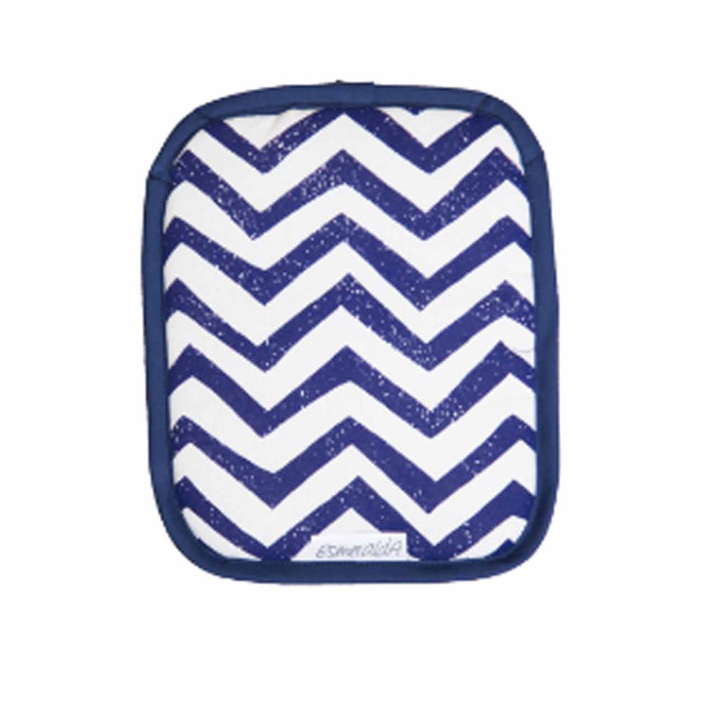 日本涼感雜貨 - 日本製 5way背巾/推車墊(附保冷劑/可當小背包)-鋸齒紋路 (15.5x19.5cm)
