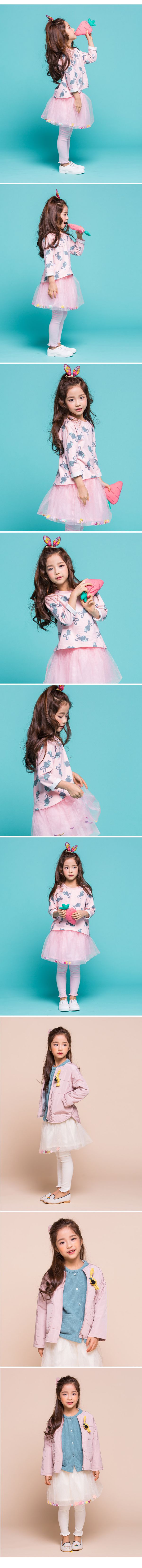 韓國 OZKIZ - 童趣網紗褲裙-象牙白