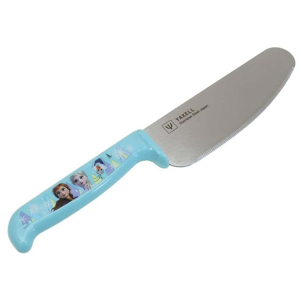 日本代購 - 日本製 兒童安全刀具-冰雪奇緣-水藍 (刀刃長12cm)