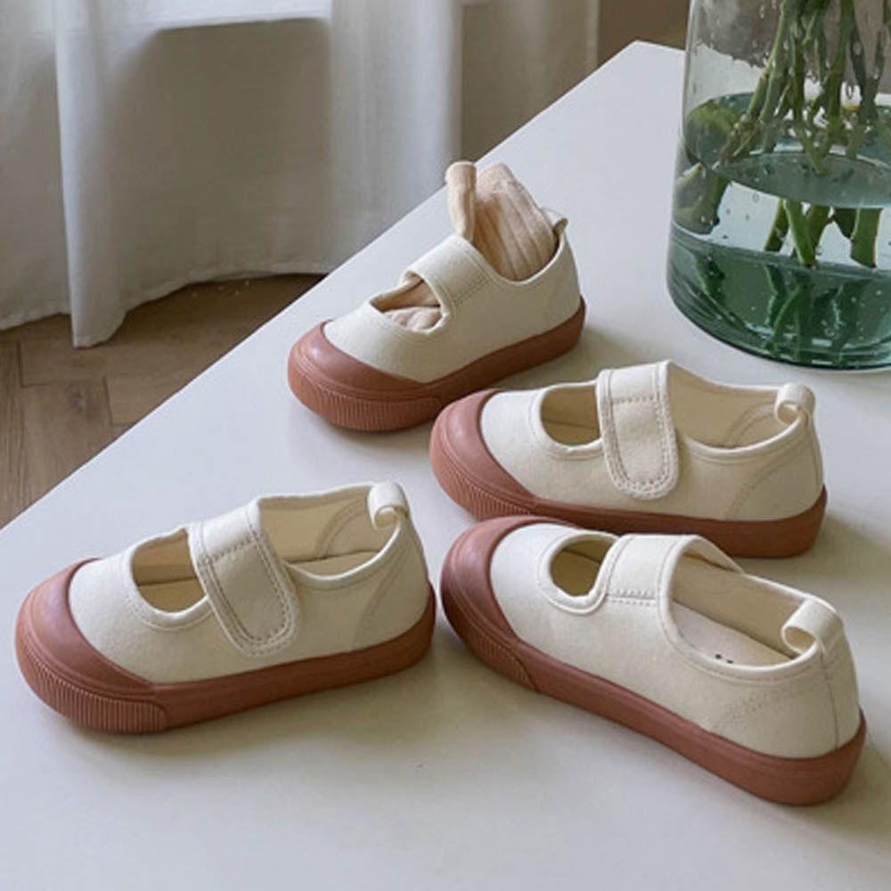 防撞安全止滑淺口帆布鞋/室內鞋-粉色