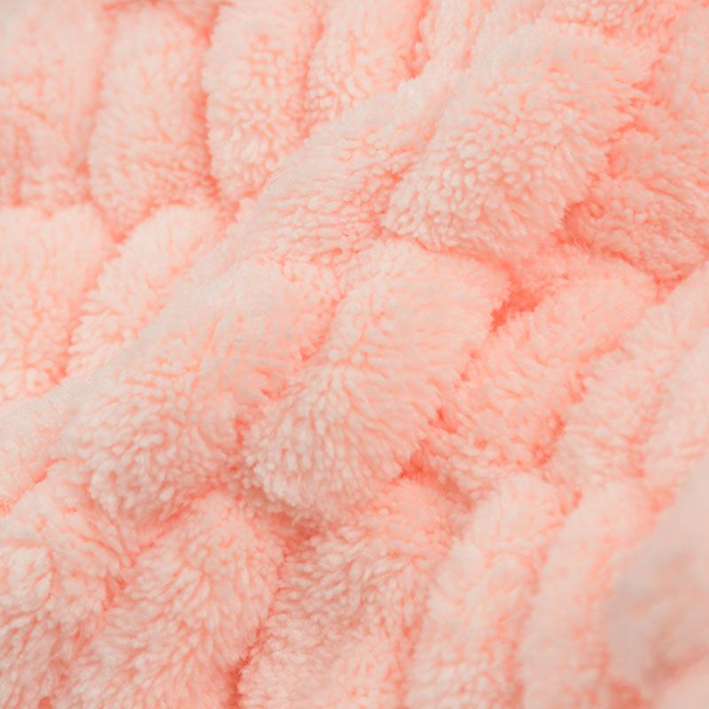 akachan honpo - 動物造型吸水乾髮帽-兔子-粉紅色 (頭圍44~80cm)