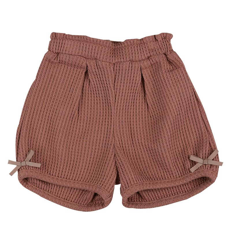 akachan honpo - 短褲 華夫格-咖啡色