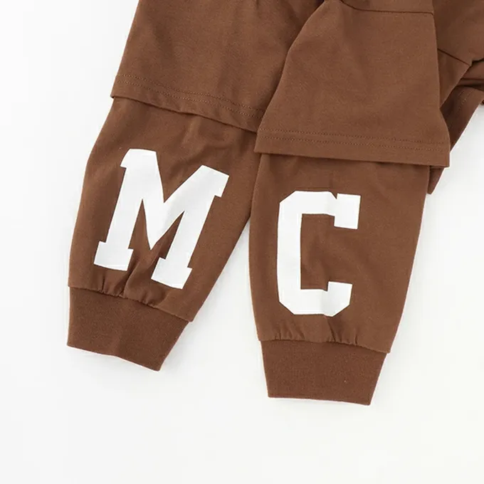 日本 b-ROOM - 正反兩穿 吸水速乾數字印花長袖上衣-黑