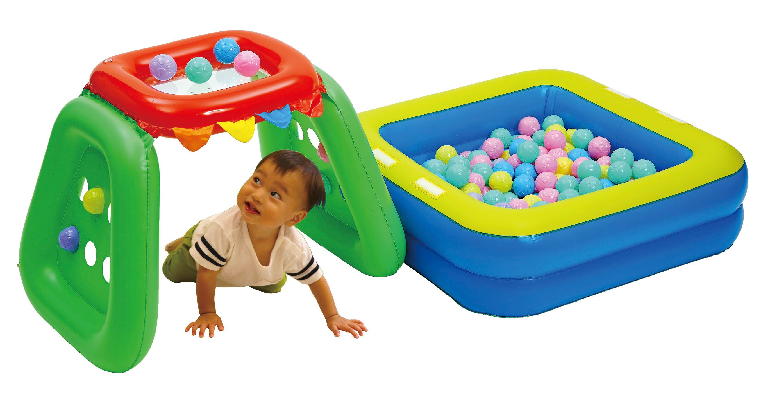 LIHSEN - 兩用戲水球池(100顆動物造型球)台灣製動物造型遊戲球-6M+