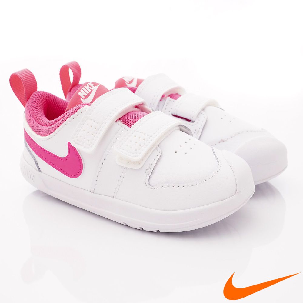 NIKE - 童鞋-雙絆帶簡約休閒鞋(小童段)-白粉