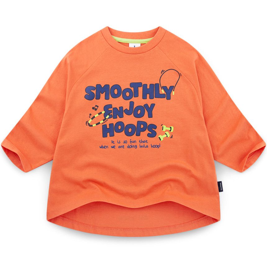 韓國 Jelispoon - 呼拉圈與啞鈴上衣-橘