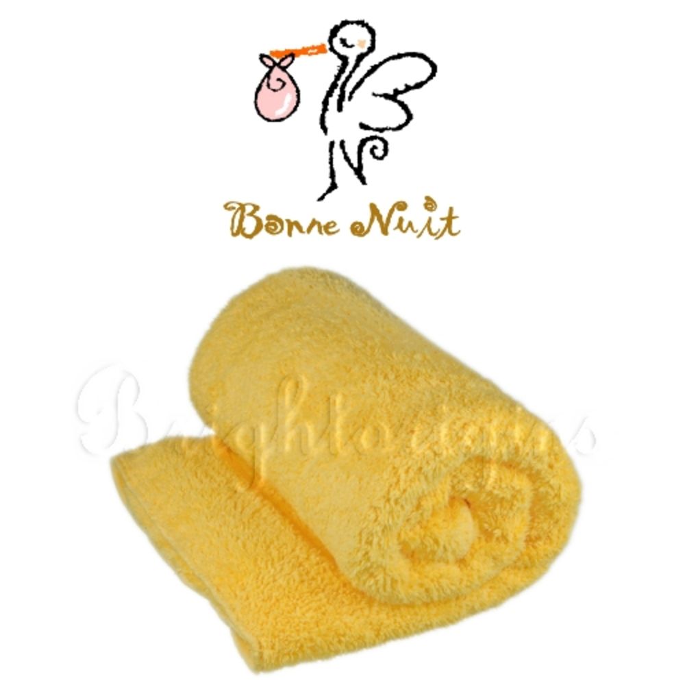Bonne Nuit - 雪柔綿枕巾(寶寶浴巾)多色可選 (黃色)