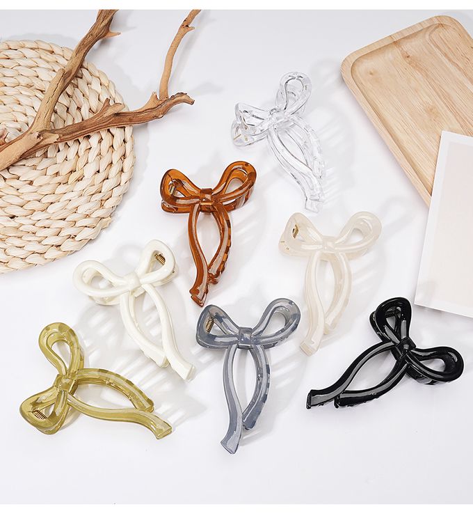 韓國 Soo&Soo - 果凍禮物結造型髮夾/抓夾-透明