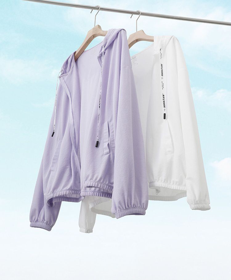 連帽防曬外套-灰色