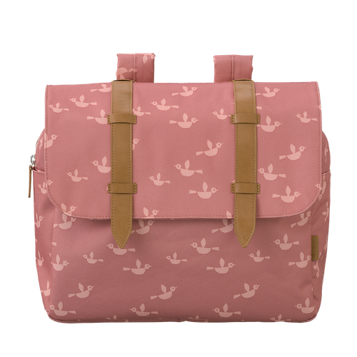 荷蘭 FRESK - 北歐風設計可愛橫式書包-玫瑰粉色燕子