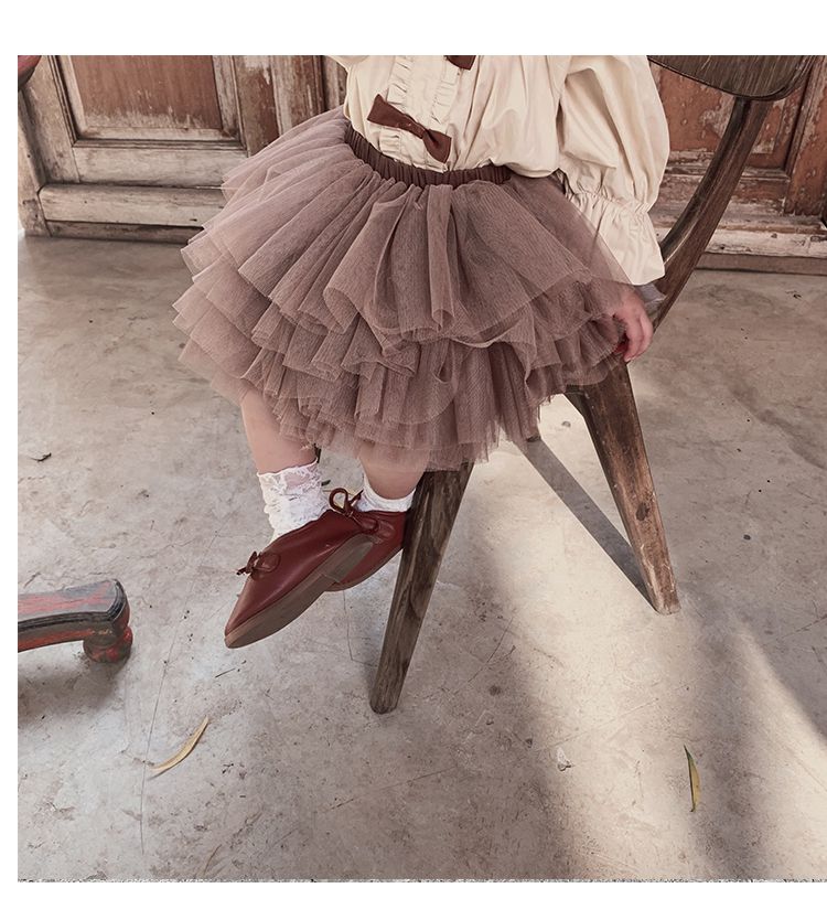 超萌澎澎網紗短裙-白色