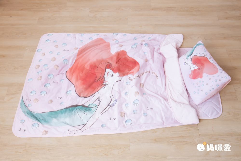 體感降5度！【迪士尼 涼感三件式睡袋】瑪麗貓、美人魚、小飛象