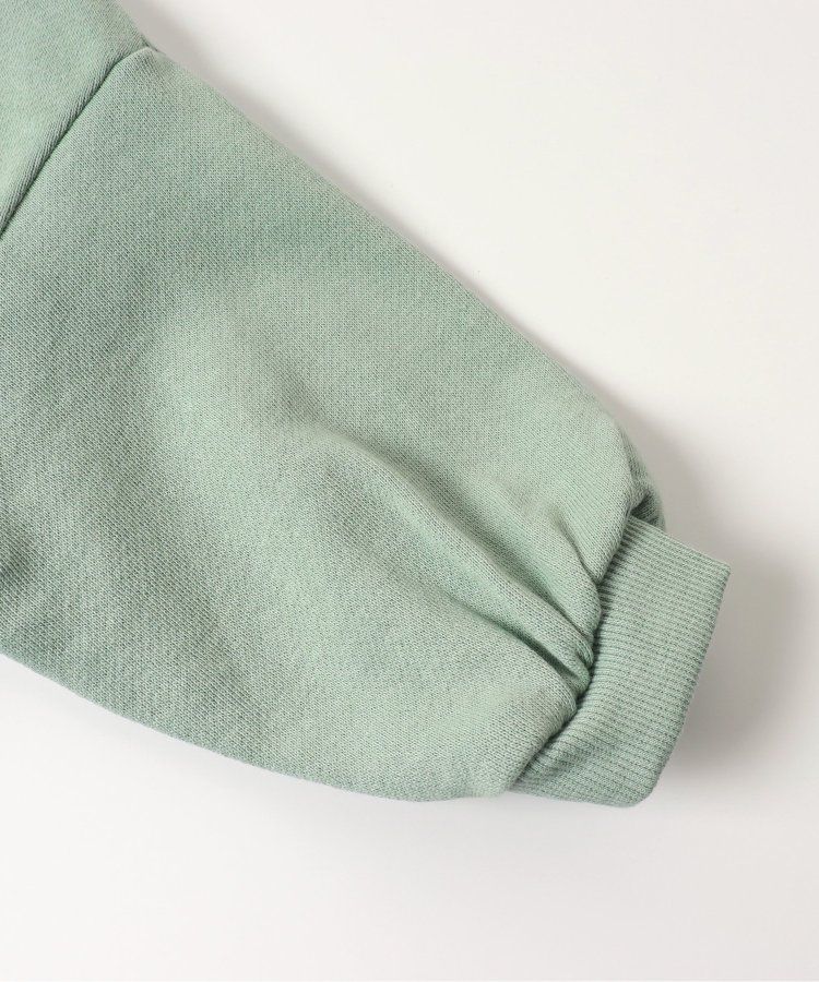 日本 BREEZE - V領蕾絲摺邊長袖上衣-薄荷