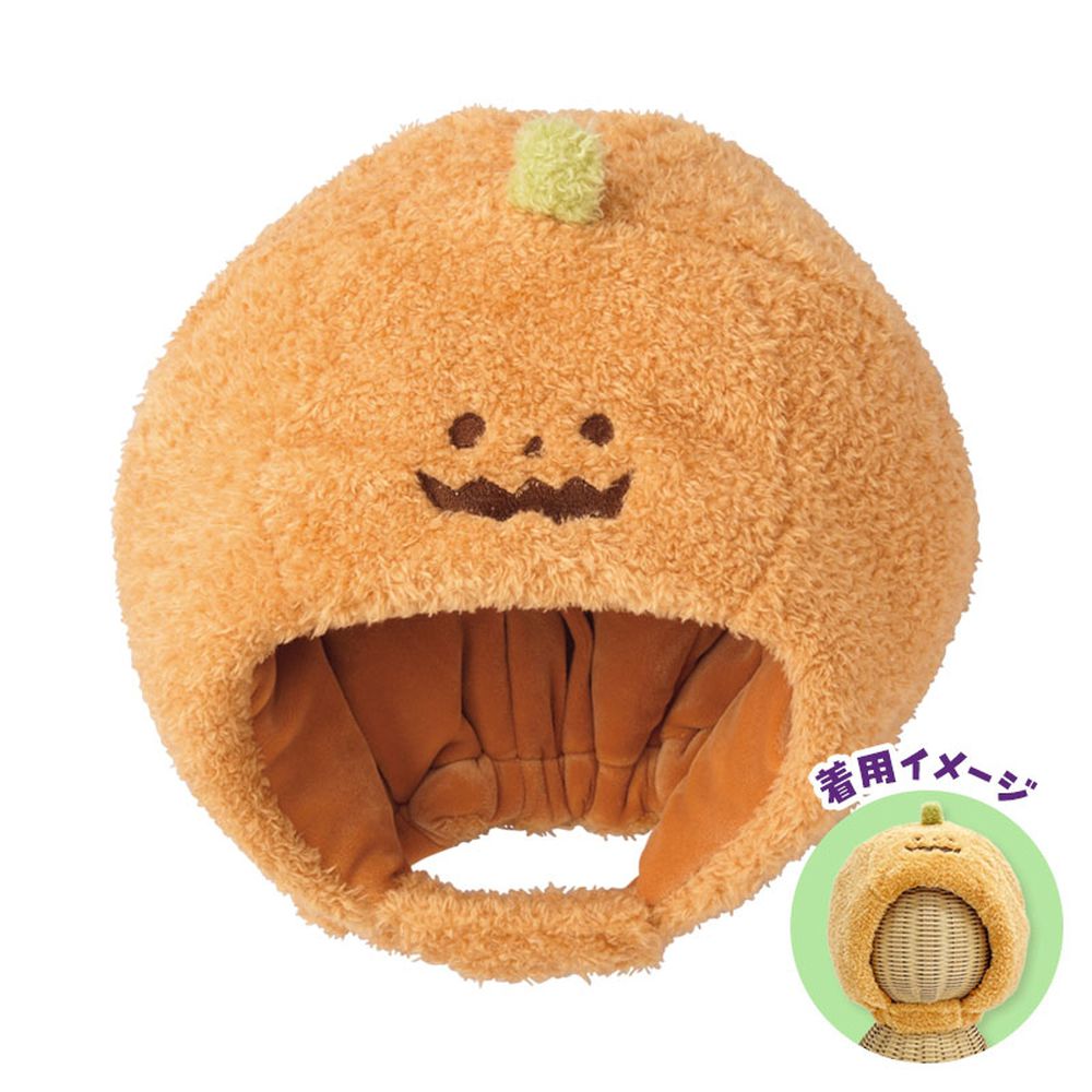 萬聖節趣味造型帽-南瓜-橘色 (52cm)