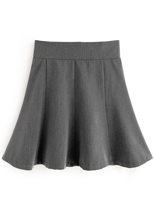 日本 GRL - 學院風百搭短裙-黑