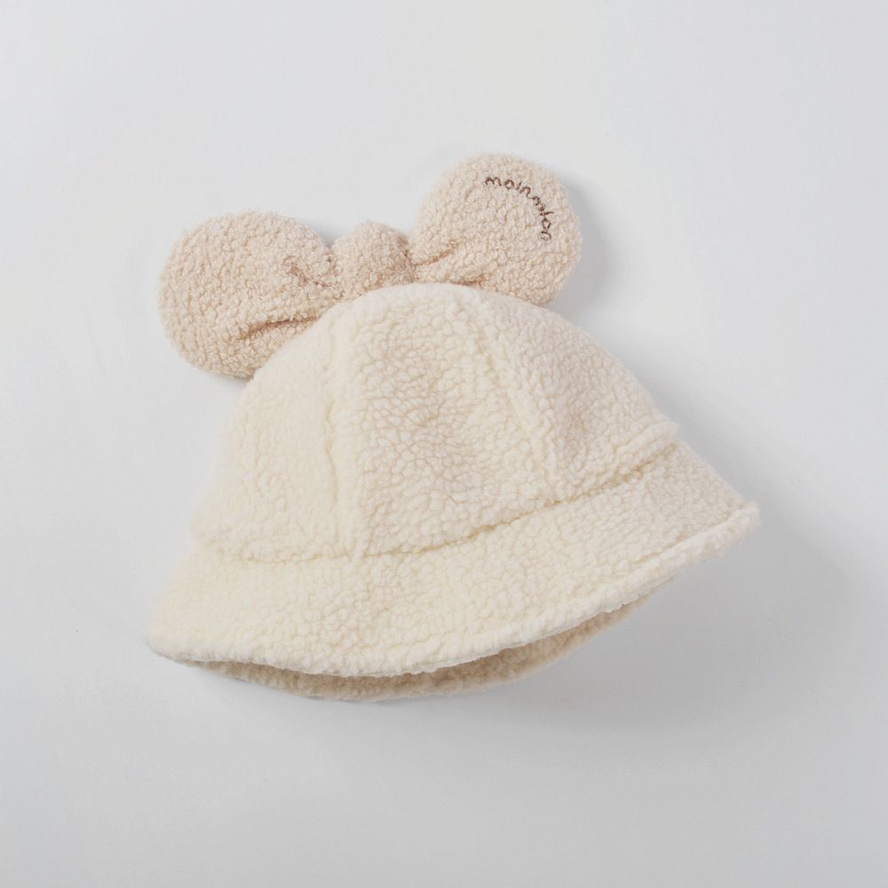 毛絨絨毛帽-蝴蝶結