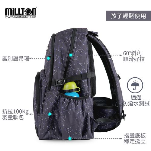 軍規雙軸護脊書包｜黑影戰士Black Johnson｜30L 800g