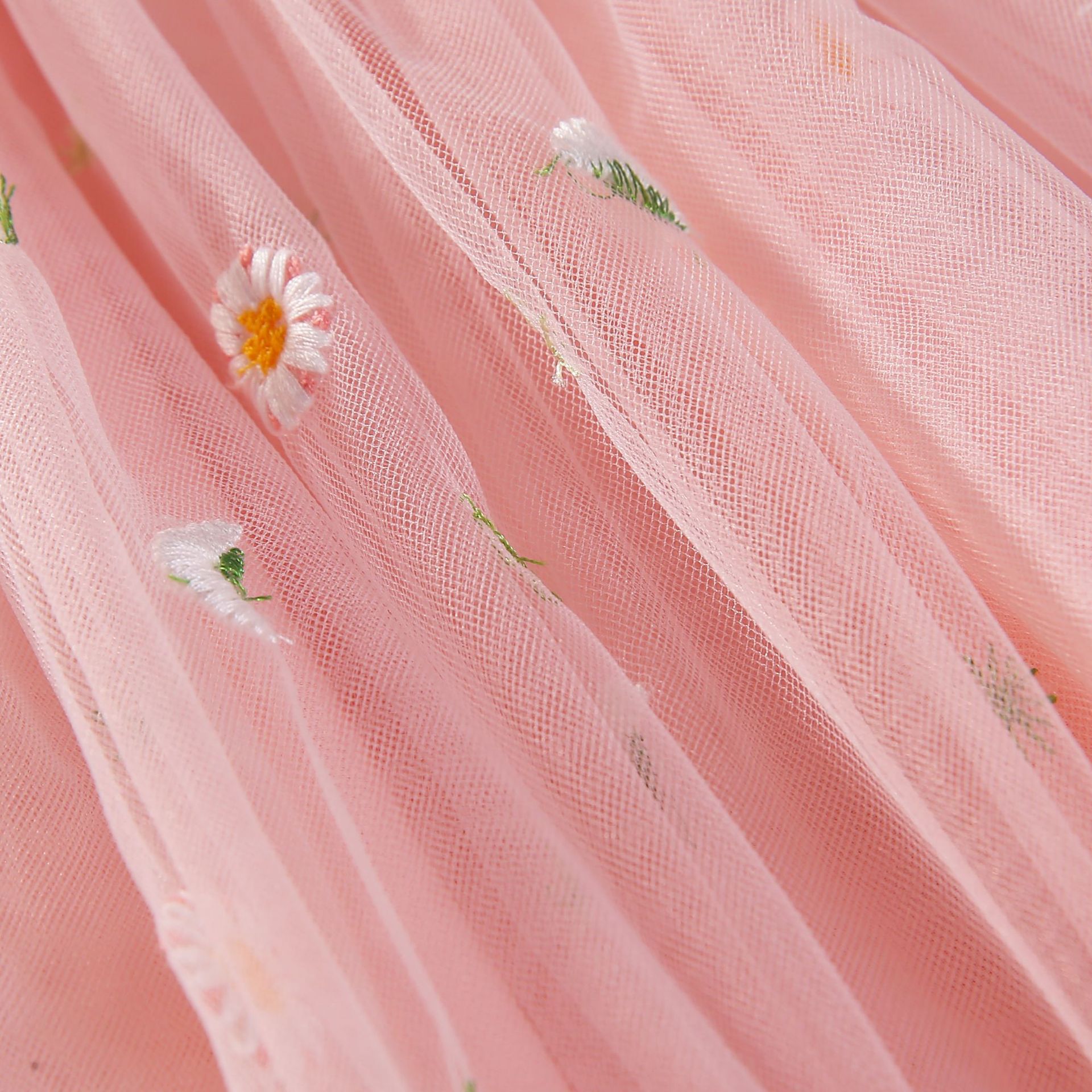 甜美吊帶連身紗裙洋裝-紅色鳳梨-粉色