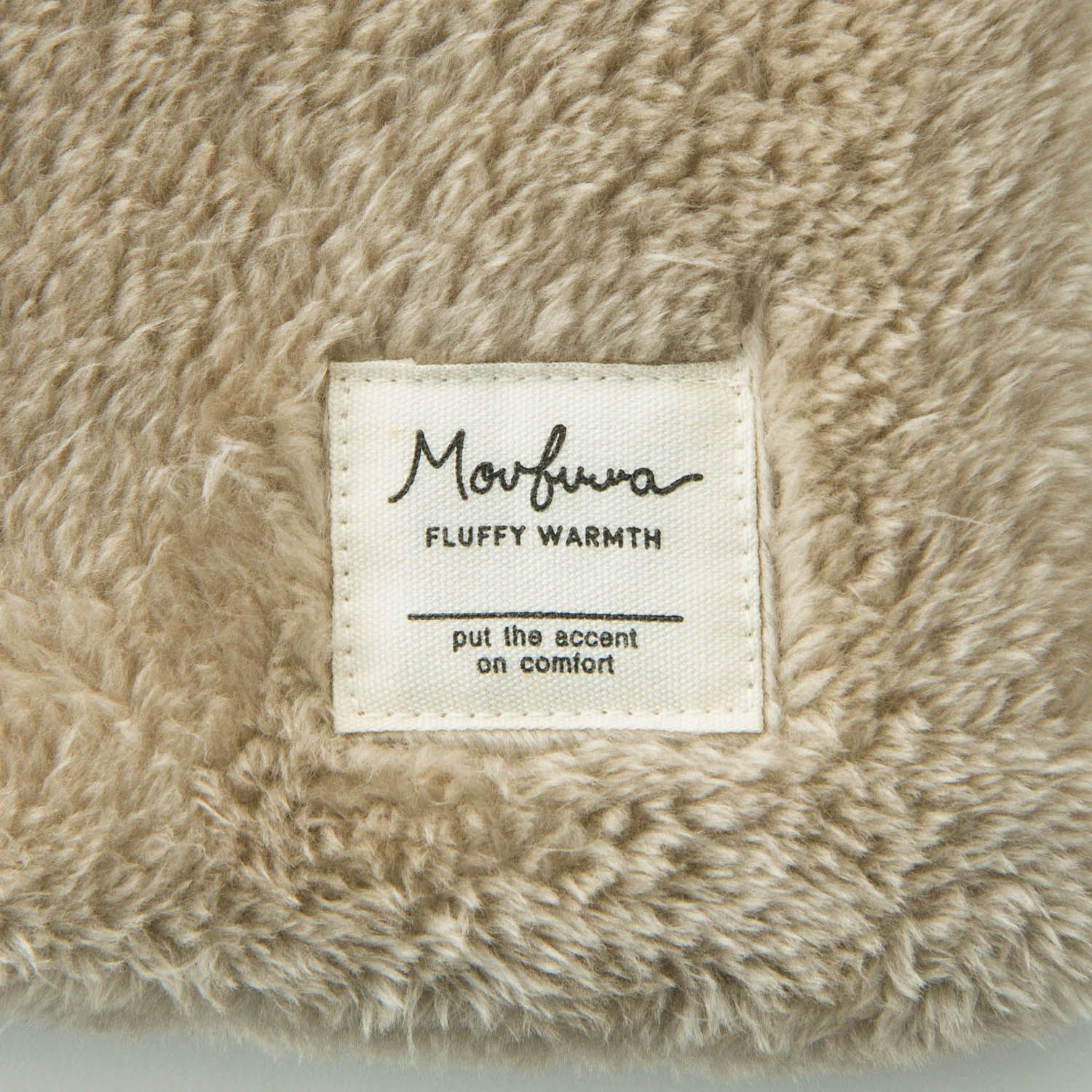 日本千趣會 - moufuwa系列 長柔毛保暖圍巾-深藍