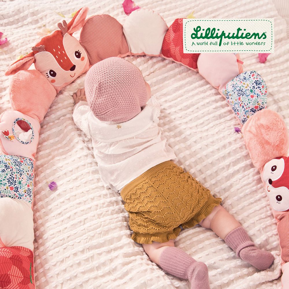 比利時 Lilliputiens - 寶寶感統遊戲防護枕-史黛拉小鹿
