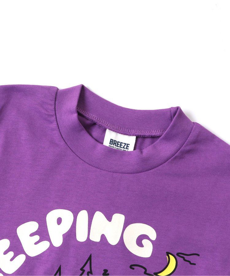 日本 BREEZE - [吸汗速乾]露營風長袖上衣-小熊登山-草綠