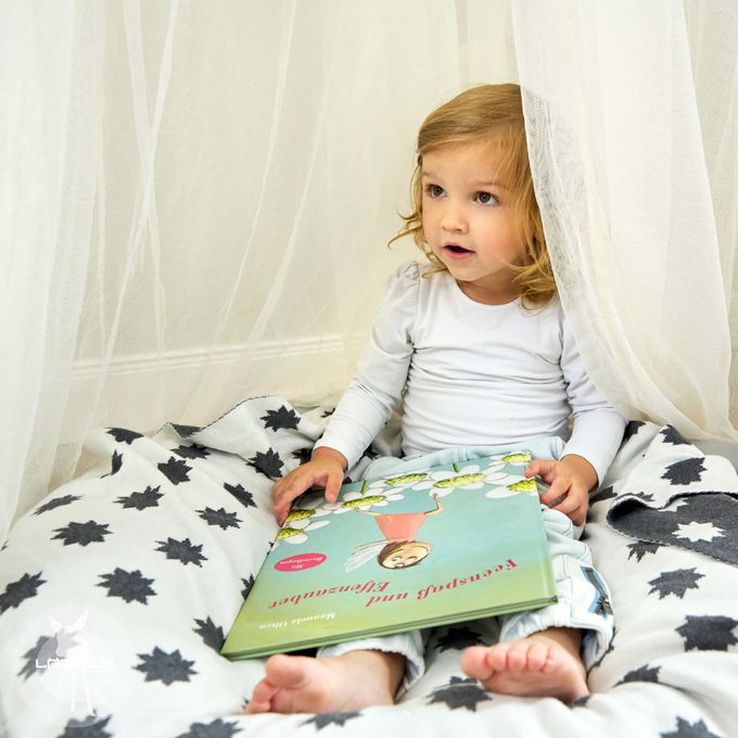 德國 Lassig - 有機棉嬰兒毯-鯨魚