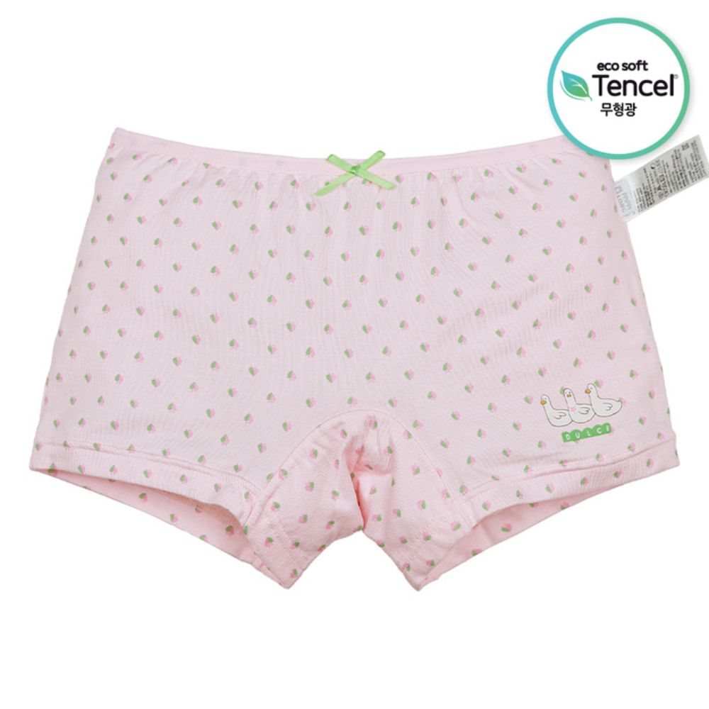 天絲纖維透氣四角褲(女寶)-可愛鴨鴨-粉