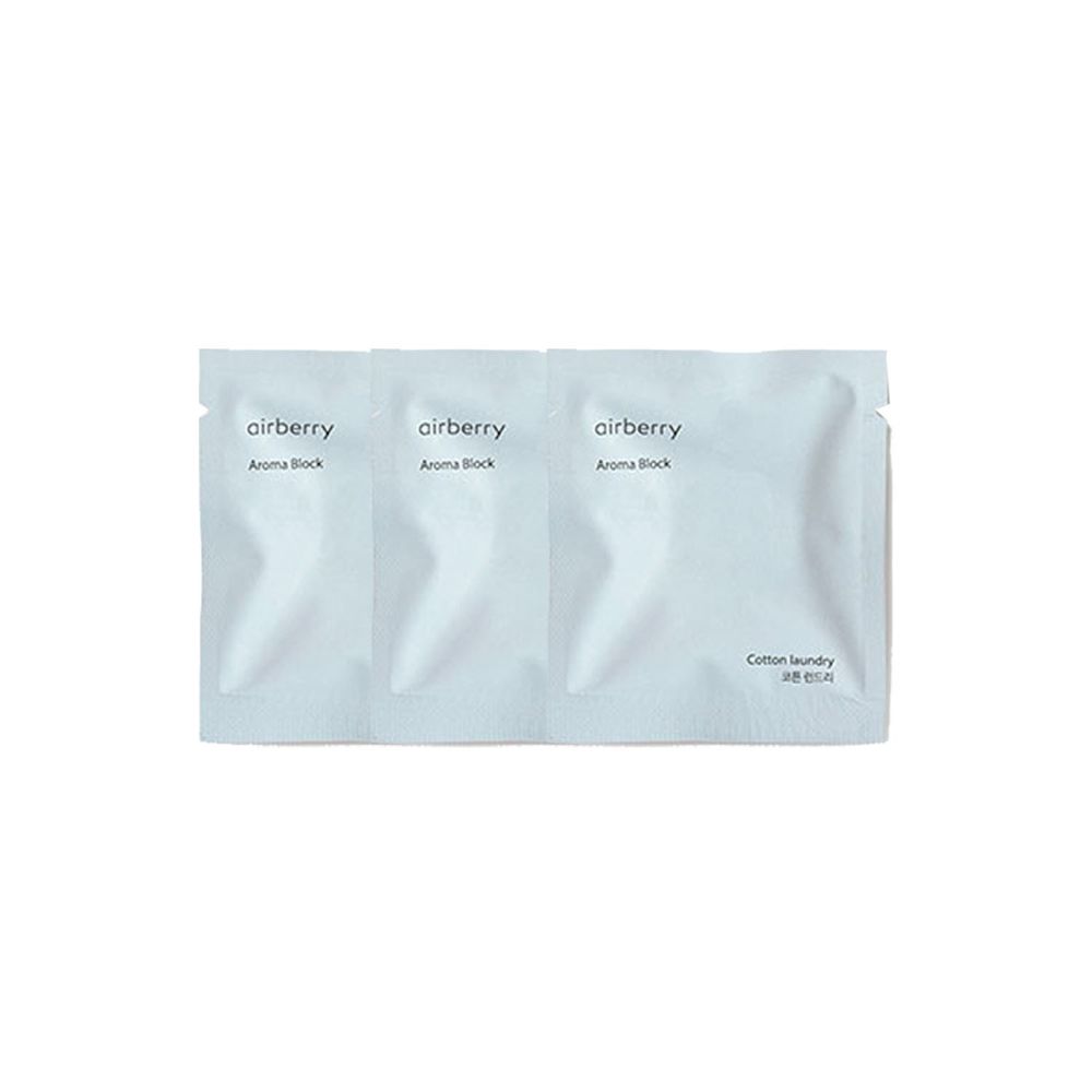 韓國 airberry - 特製香氛片(補充包)3個-清爽棉花 (3.5g X 3)