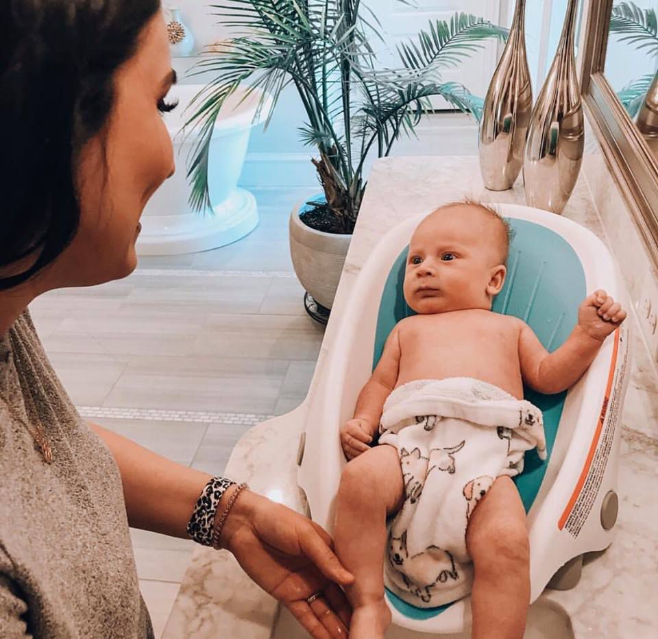 Summer Infant - 可調式時尚摺疊洗澡躺椅-藍色