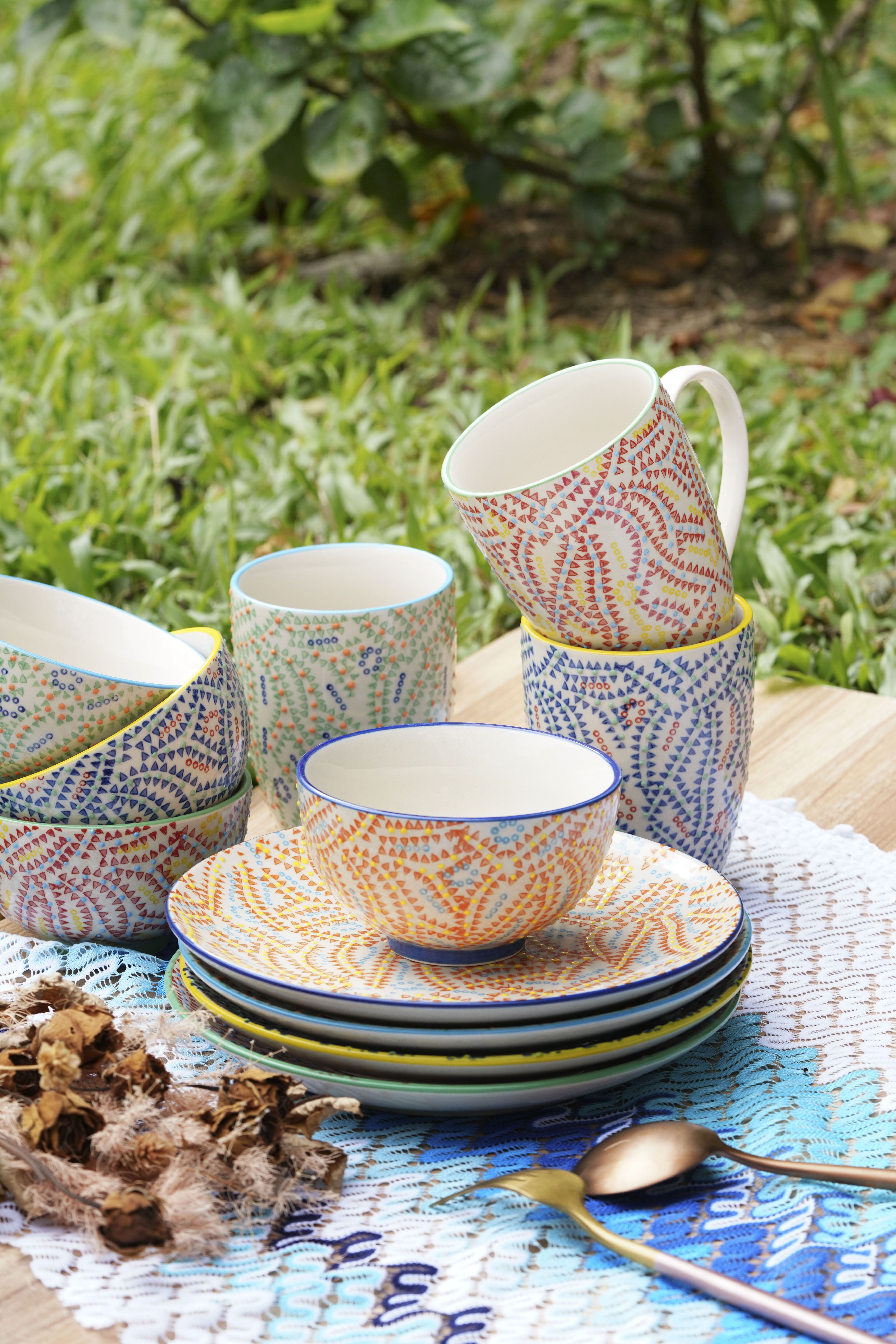 法國 Chehoma - 點繪點線-小碗 (直徑11.5cmx高6.5cm)-4入