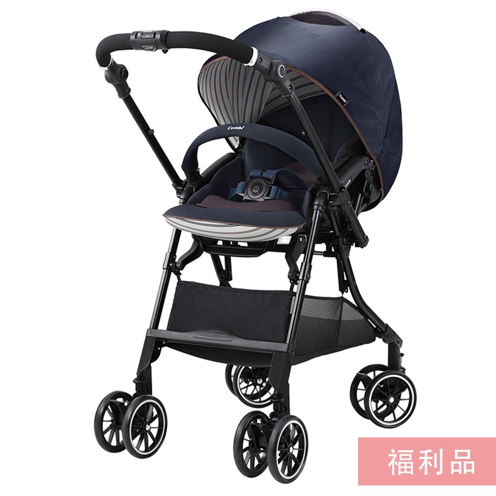 日本 Combi - Sugocal 新進化四輪自動鎖放車款-1個月~36個月(體重15kg以下)-典雅藍-福利品