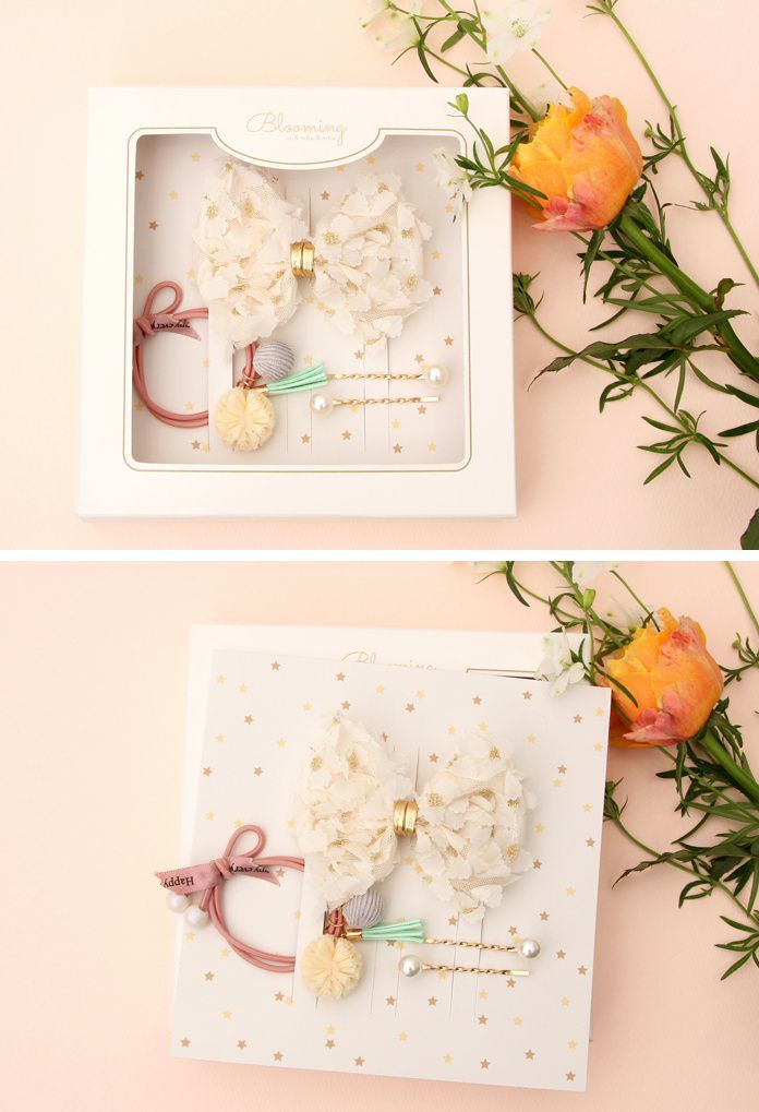 韓國 Bimbo Bimba - 髮飾禮盒組-米A