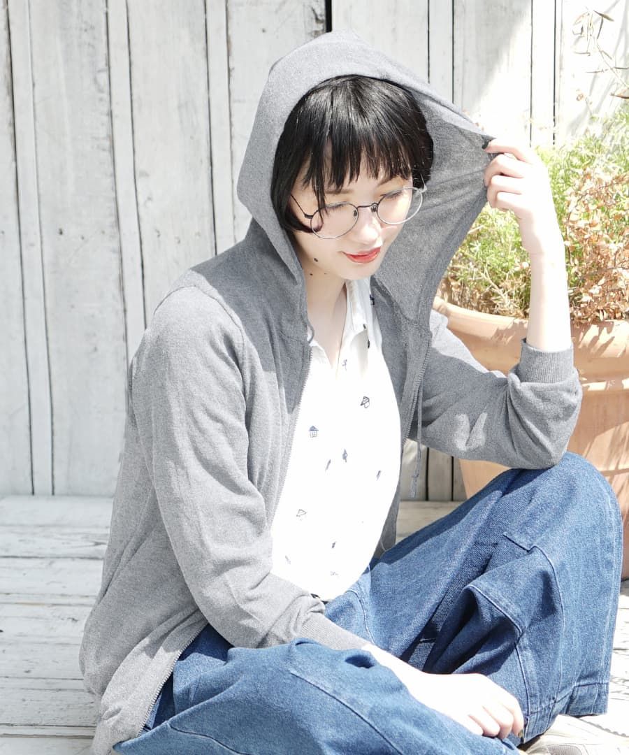 日本 zootie - 涼感X防曬速乾 連帽外套-氣質灰