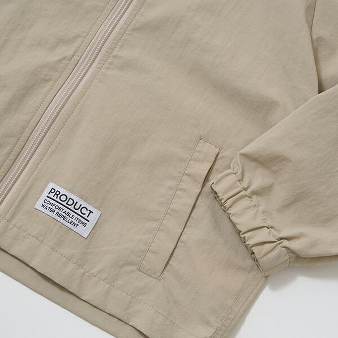 日本 b-ROOM - [品牌熱銷] 防潑水輕量派克風衣(帽可收)-黑