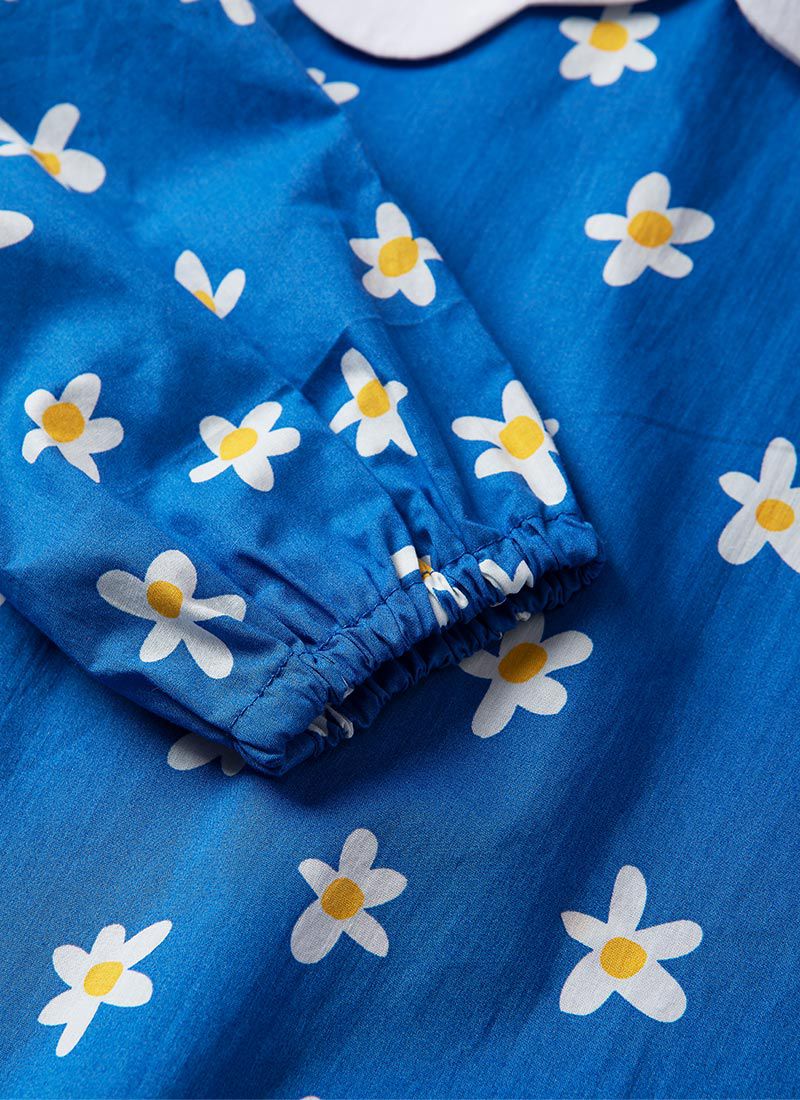 韓國 OZKIZ - 天空花園長袖縮腰套裝-寶藍