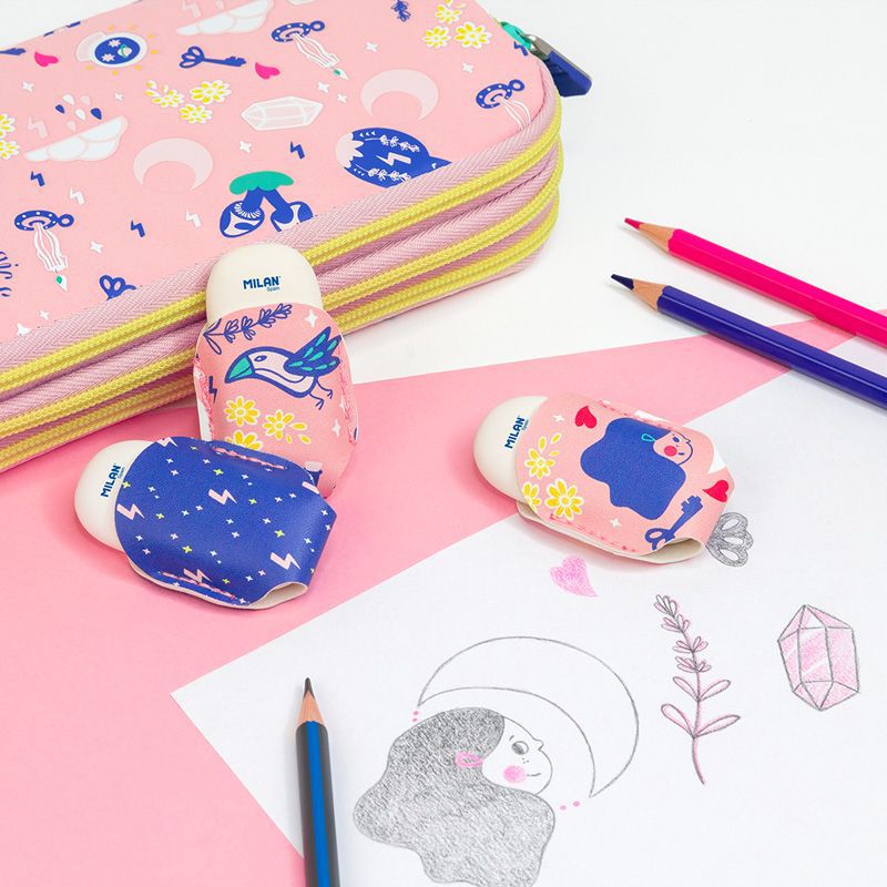 MILAN - 橢圓橡皮擦皮套組_魔法少女_2入組