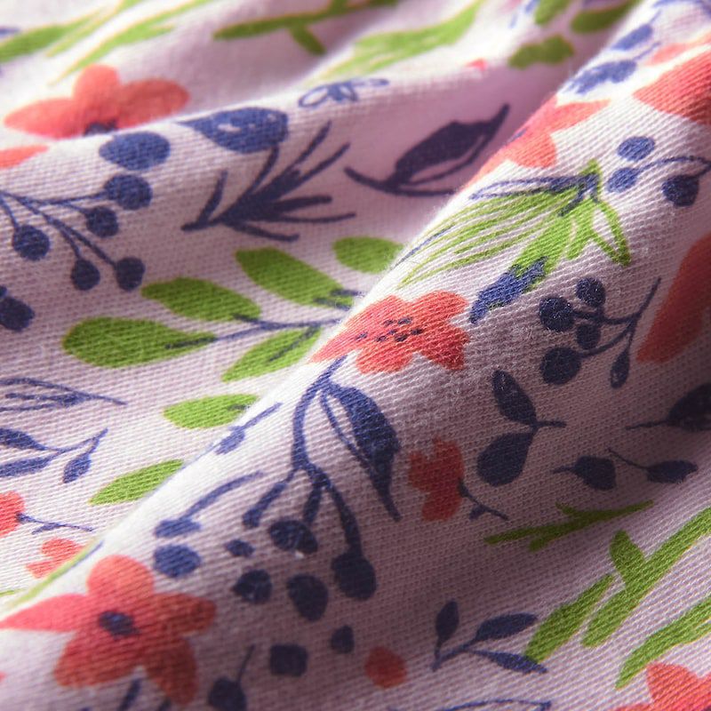 日本千趣會 - 碎花波浪純棉百摺褲裙-紫粉色系