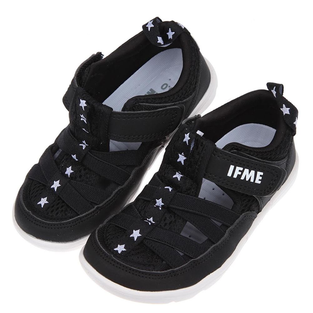 日本IFME - 元氣夜黑兒童機能水涼鞋-黑色