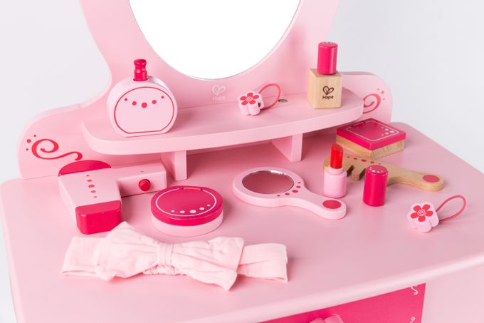 德國 Hape - 粉紅梳妝台組