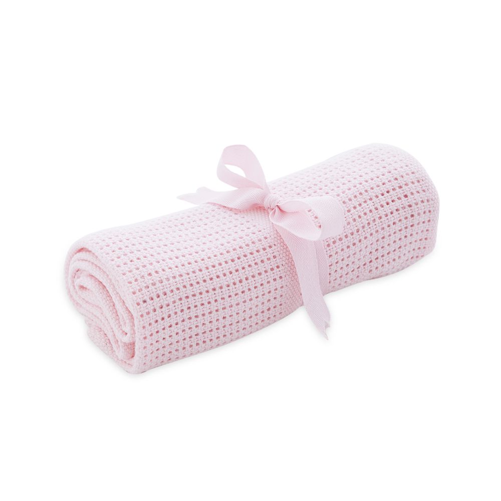 奇哥 - 純棉洞洞毯70x90cm(5色選擇)-粉色